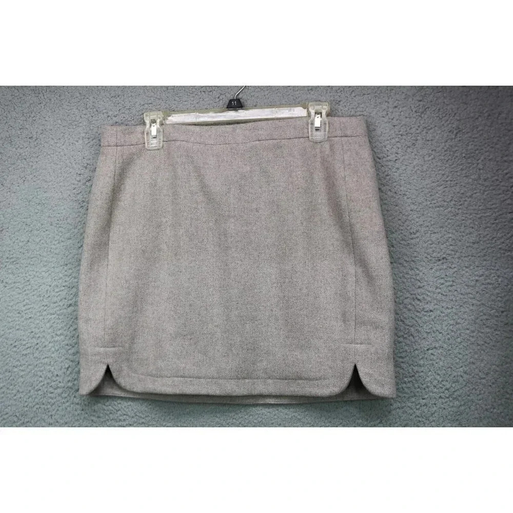 J. Crew Women's Wool Blend Mini Skirt-Size 10-Lined-Office-Career